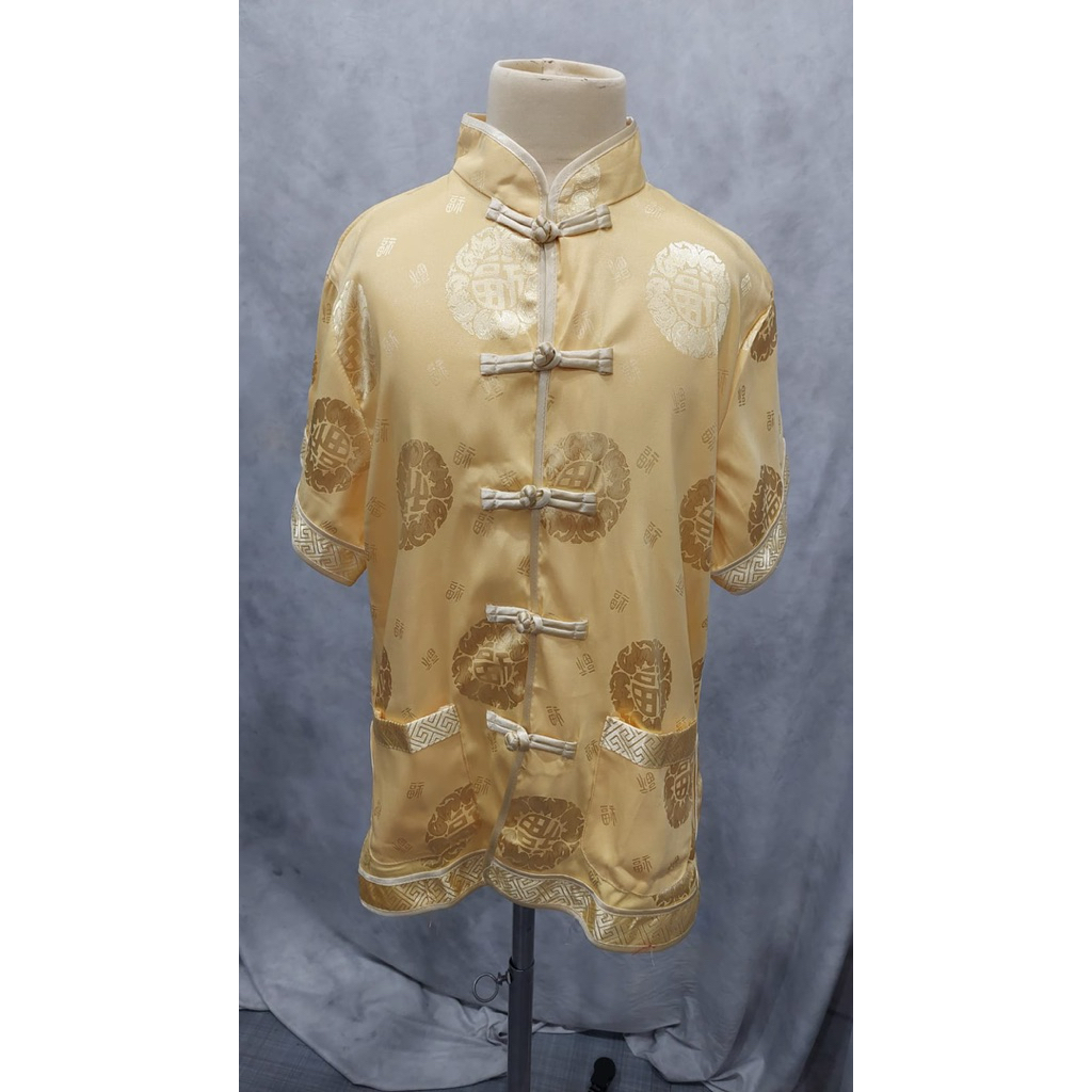 Atasan cheongsam anak laki-laki gold ganteng