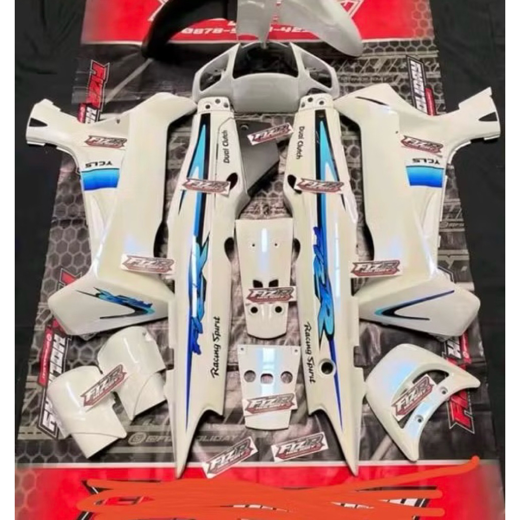 STRIPING FIZR CUSTOM BIRU PUTIH MODEL SS TWO VARIASI