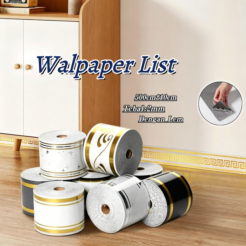 10cm× 500 cm wall border list border list wallpaper dinding vinyl wallpaper dinding