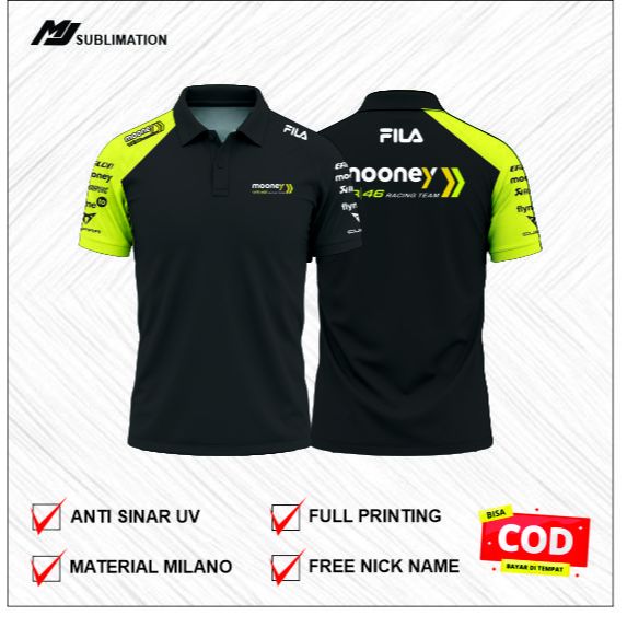 Jersey Polo MOTOGP team Mooney VR46 full printing premium