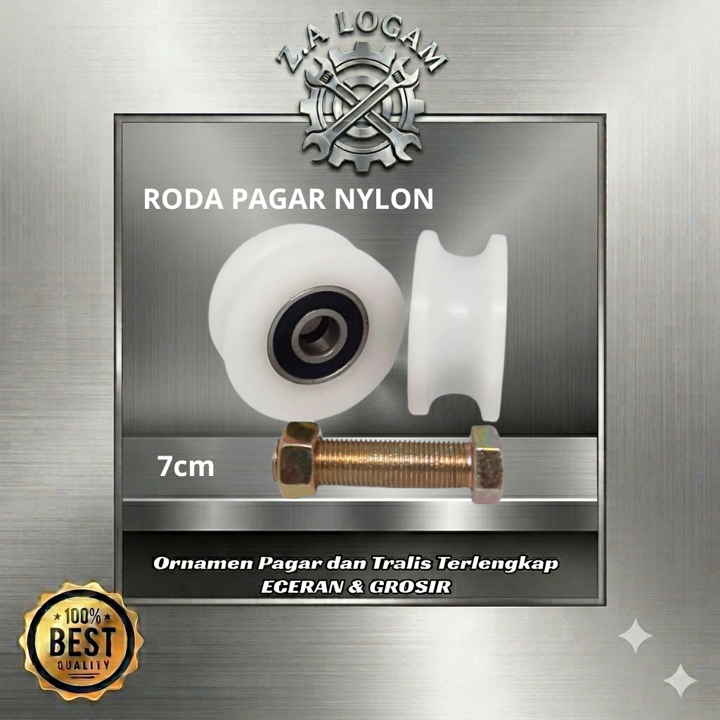 Roda Pager Nylon 7cm Roda Nilon 7cm