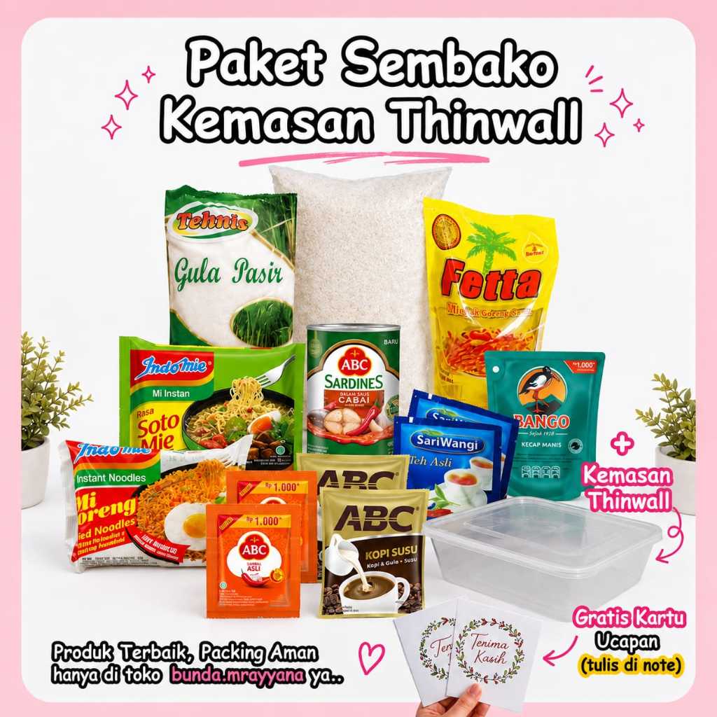 Paket Sembako Box Thinwall Thinwal Plastik