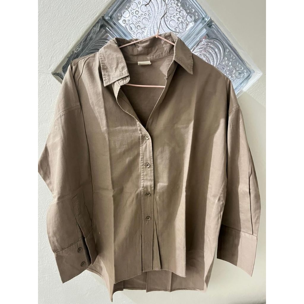 Kemeja Shirt Coklat Taupe MyStyle
