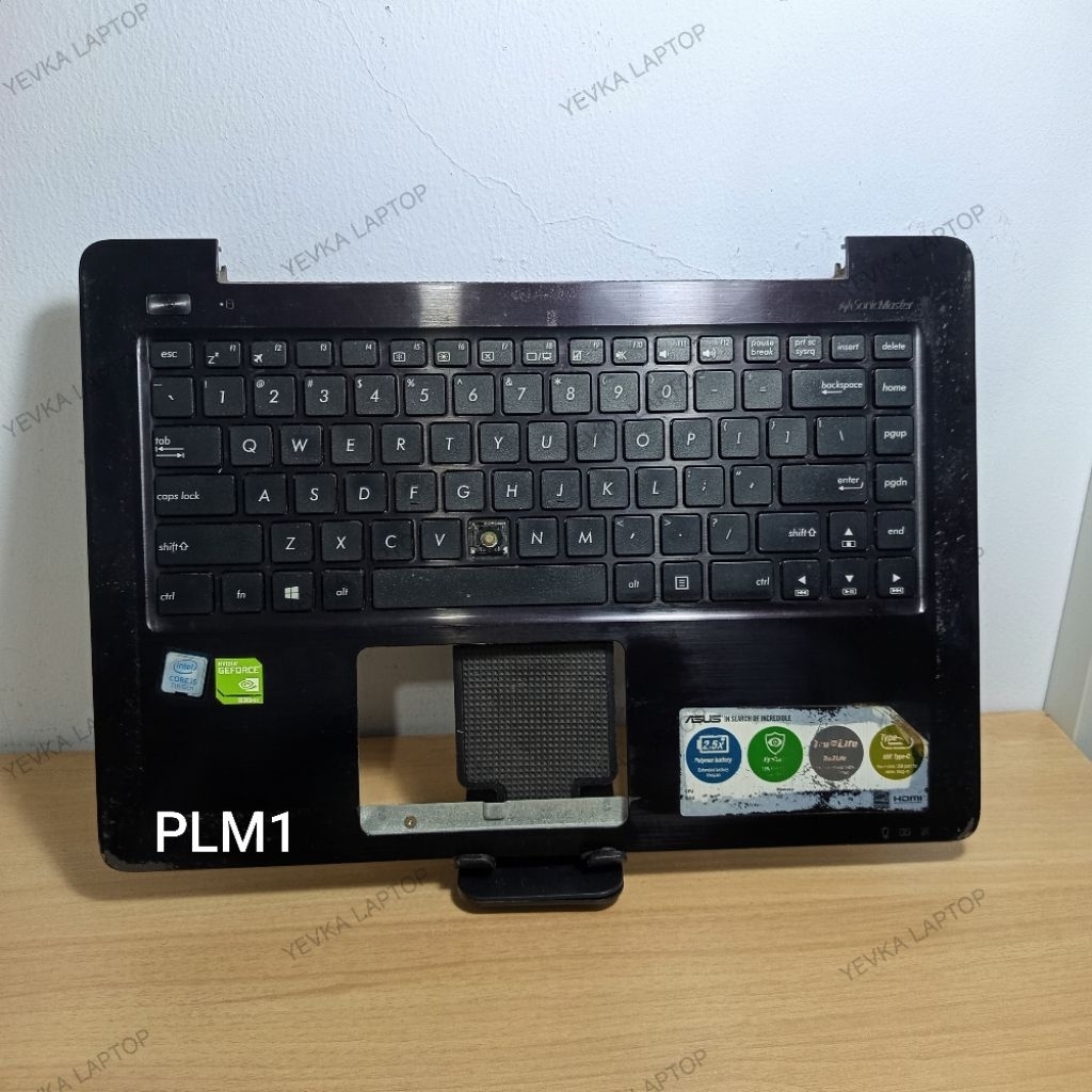 [ HITAM ] Palmrest Asus A456U bisa utk X456U Normal Tested Seken Original [ frame cover casing case 