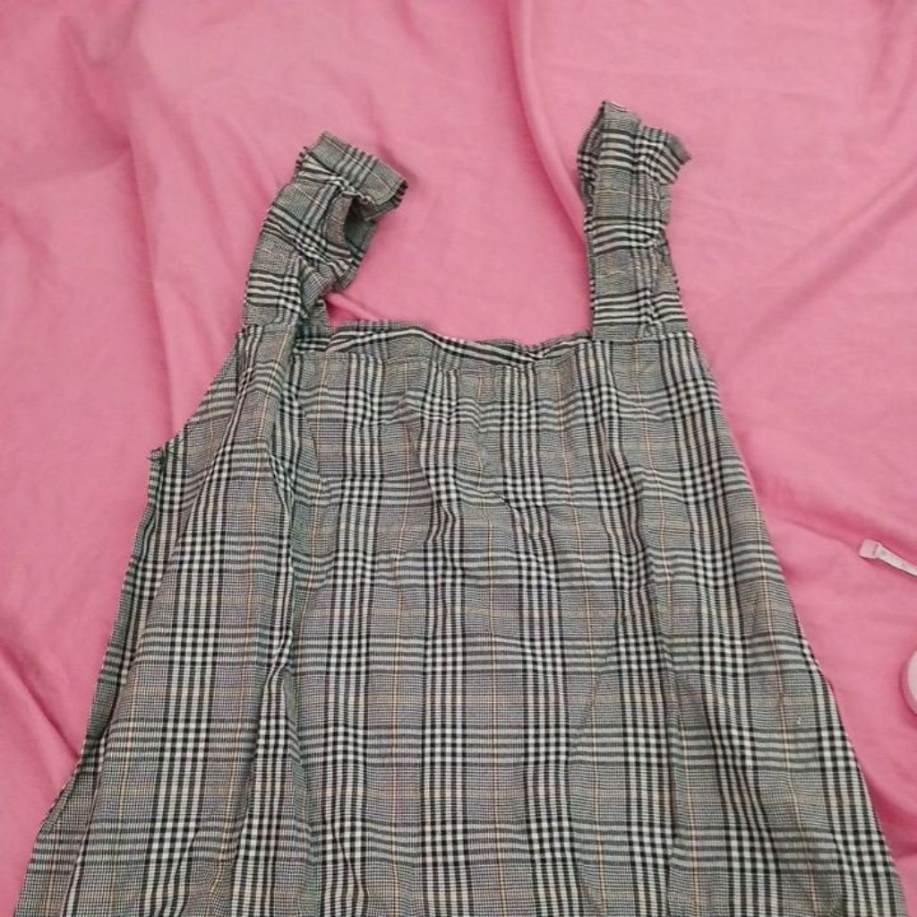 Dress flannel|gothic style|y2k style|dress over jeans