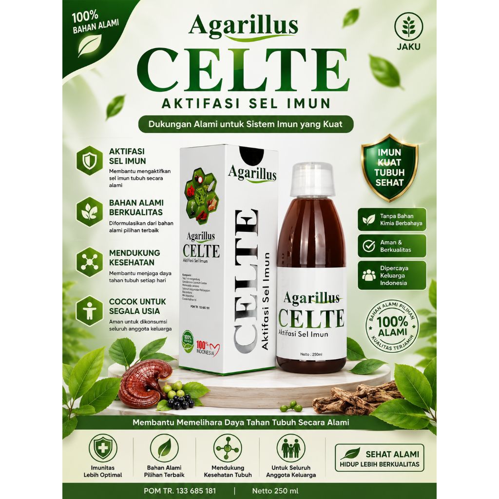 PRODUK HERBAL AGARILUS CELTE ISI 250 MIL..promo akhir tahun.