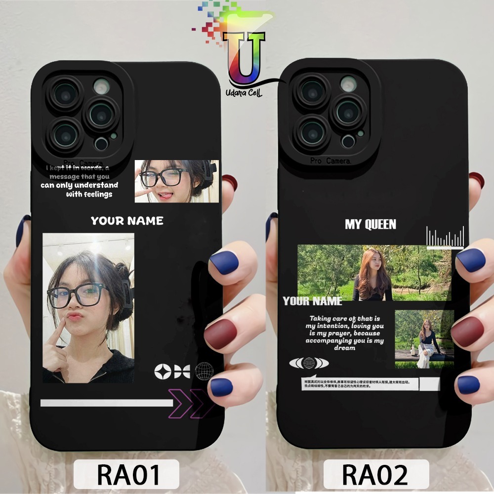 Custom Case Softcase Procamera Full Cover Aesthetic Request Nama Foto Sendiri Couple Casing Hp