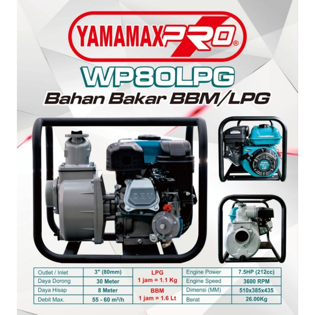 Alkon,pompa air irigasi WP80LPG