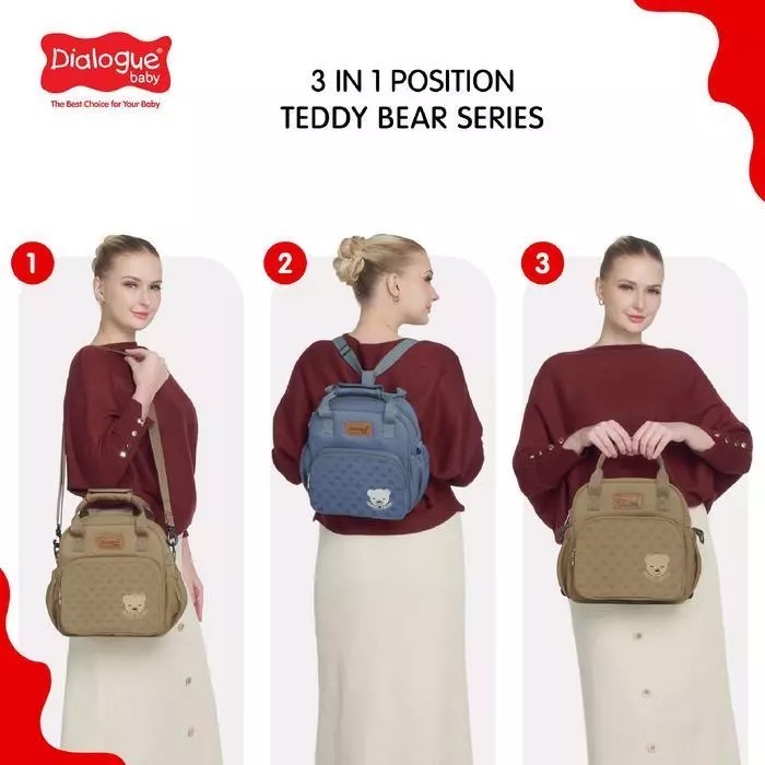 DIALOGUE DIAPER BAG/TAS BAYI KECIL BABY TEDDY BEAR & BEARIES SERIES
