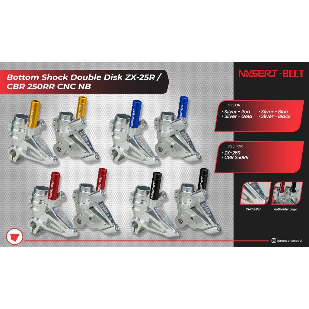 BOTTOM SHOCK DOUBLE DISK ZX-25 / ZX-25R / ZX-25RR CNC NB