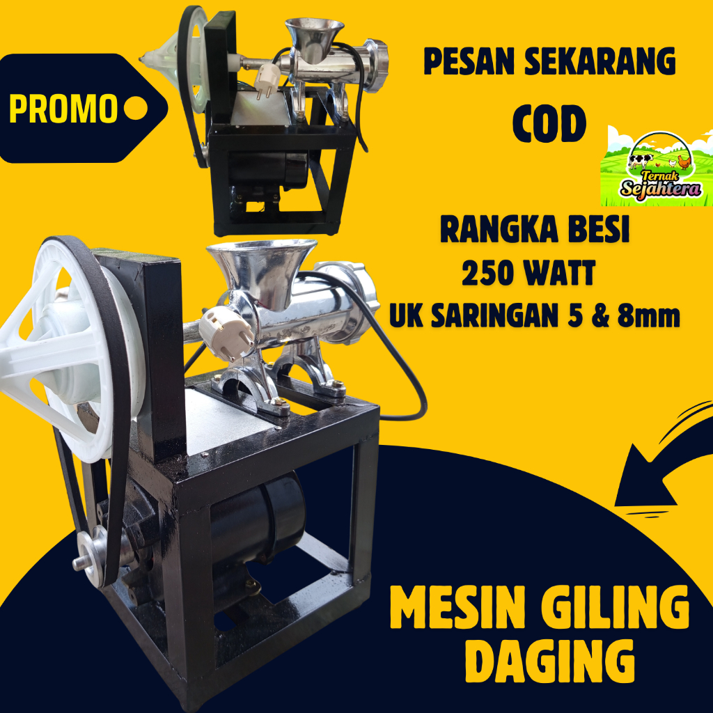 Mesin Giling Daging Listrik Serbaguna 250 Watt 1/4 HP Cocok Bakso Sosis Nugget