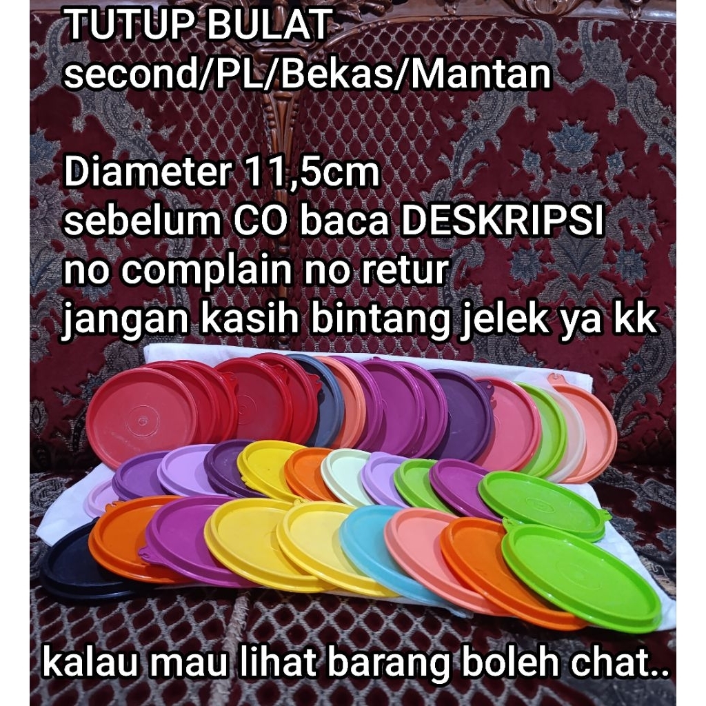 TUTUP COMPACT/tutup bulat Tupperware ukuran 11,5cm MANTAN