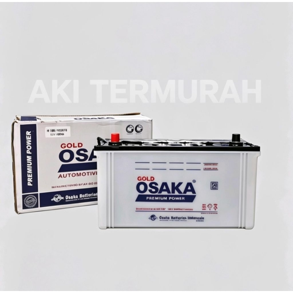 Aki Mobil Osaka N 100 ( 95E41R ) 12V 100Ah Original untuk Genzet, Truck, Hardtop
