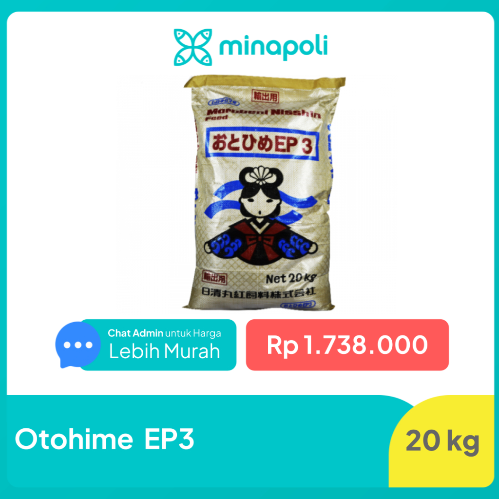 Pakan Ikan Otohime EP3 kemasan 20 kg  Paket Hemat  (2 SAK )