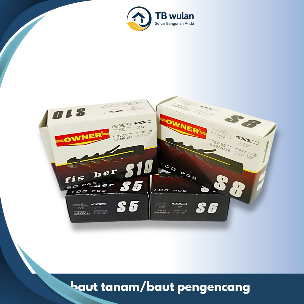 OWNER Fischer Nylon Plug / Baut Tanam Fischer S5, S6, S8, S10