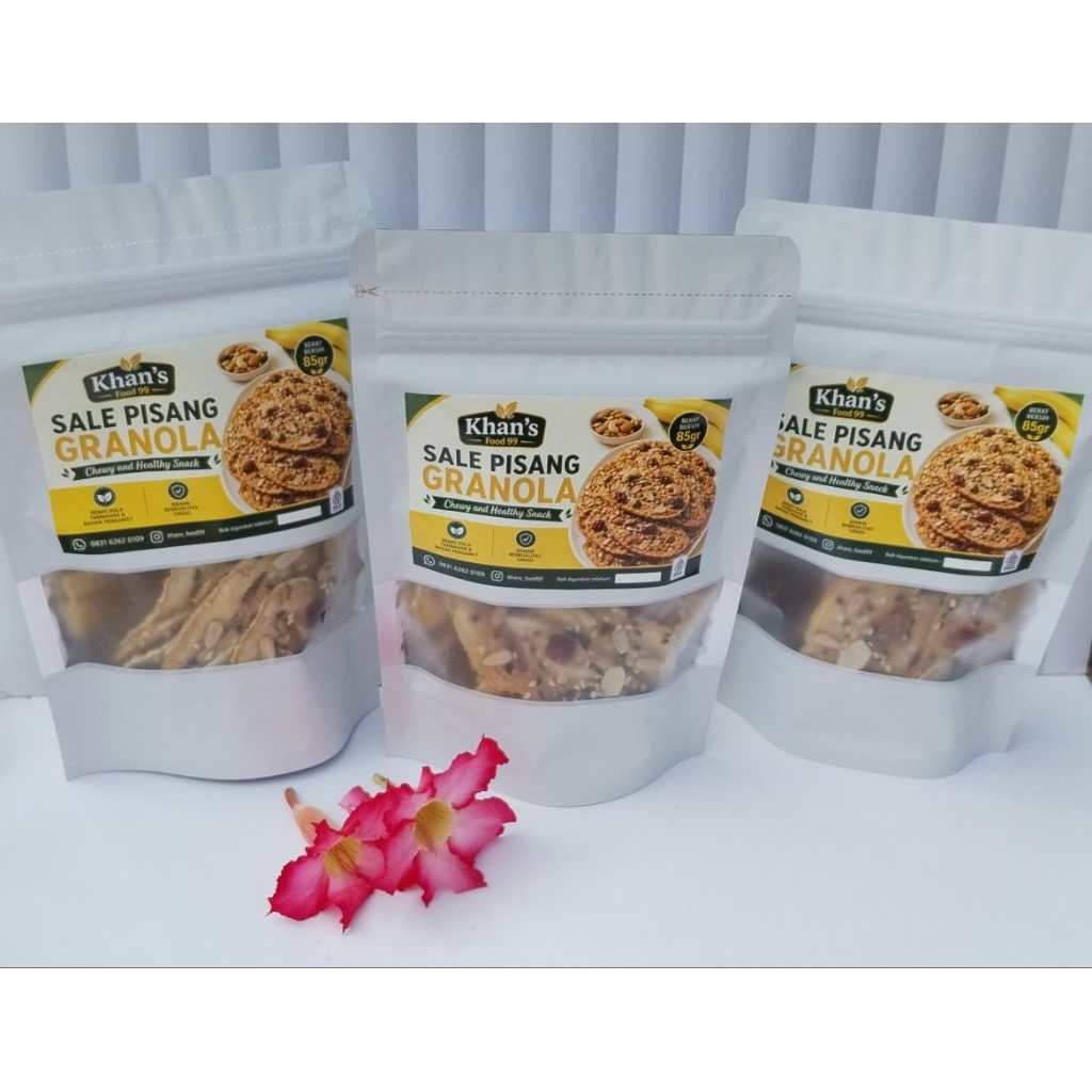 Sale pisang Granola 85gr chewy and Healthy snack isi 7-10 slice