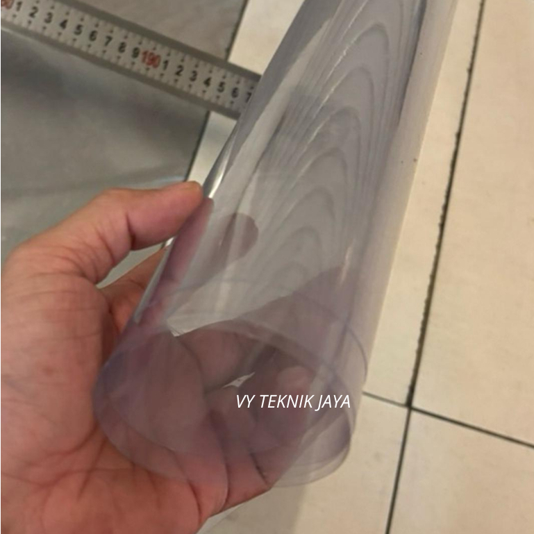 Plastik Mika Kaku 0,2mm x 70 cm x 100 meter / Plastik Mika Transparan / Rigid PVC Transparan