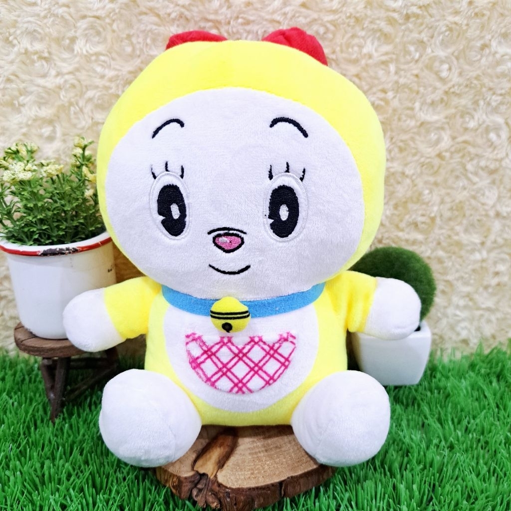 Boneka Dorami Kuning Pita Merah Boneka Dorami Doraemon Adik Doraemon