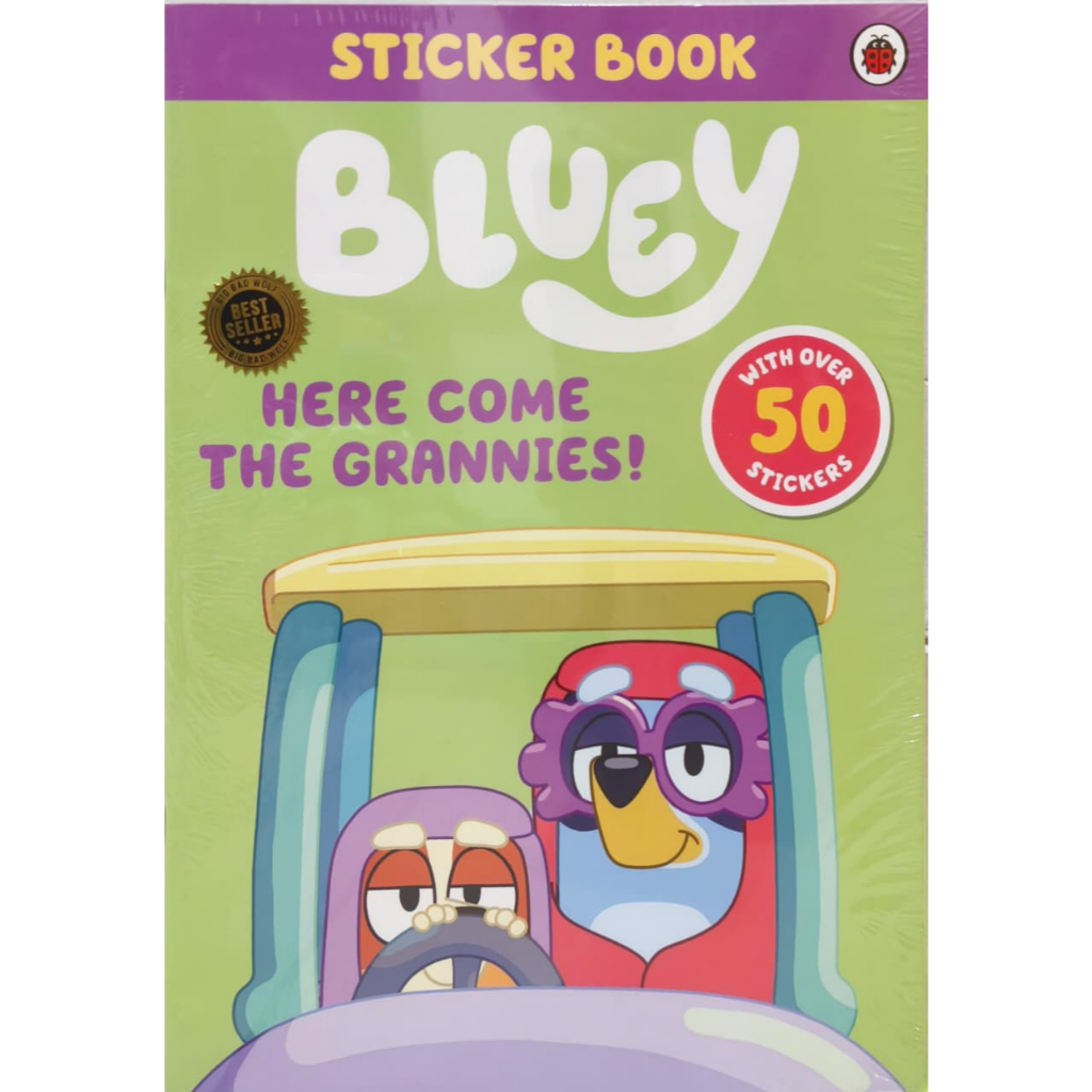 Bluey: Here Come The Grannies Sticker Activity Book/buku stiker/buku aktivitas/buku import murah