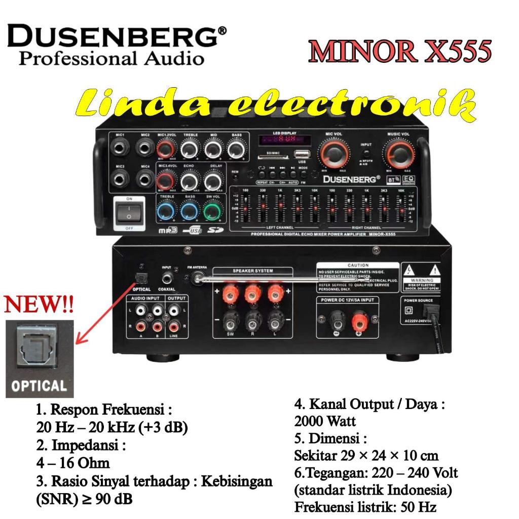 Power Amplifier audio DUSENBERG MINOR X555 Amplifier Bluetooth optical