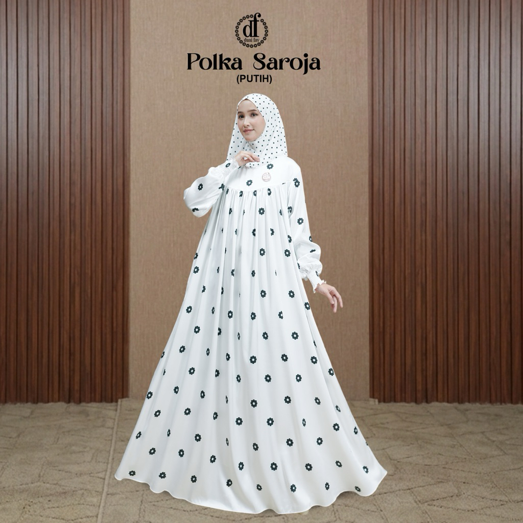 Dress Abaya Polka Seroja By Duai Fav - Abaya wanita polkadot