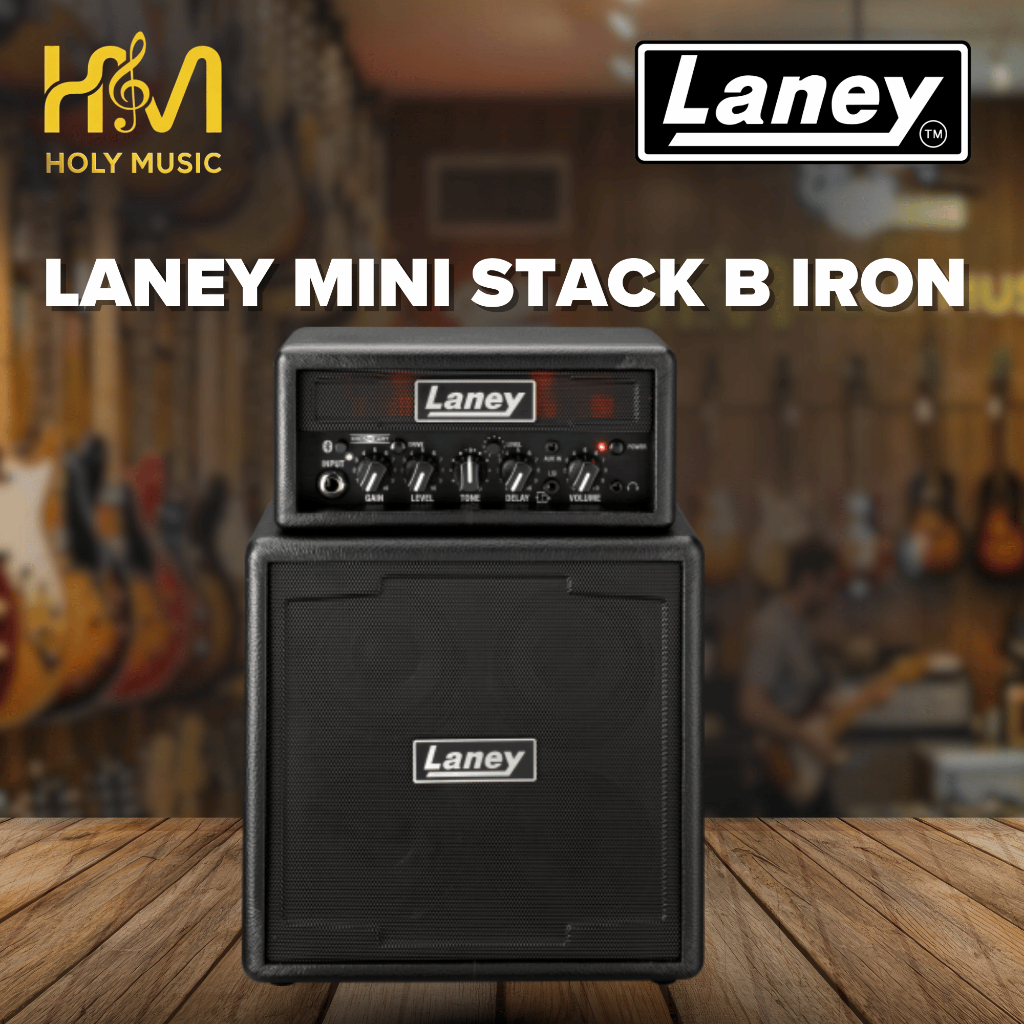 LANEY MINISTACK-B-IRON Bluetooth Battery-Powered Mini Stack Amp – 100% Original