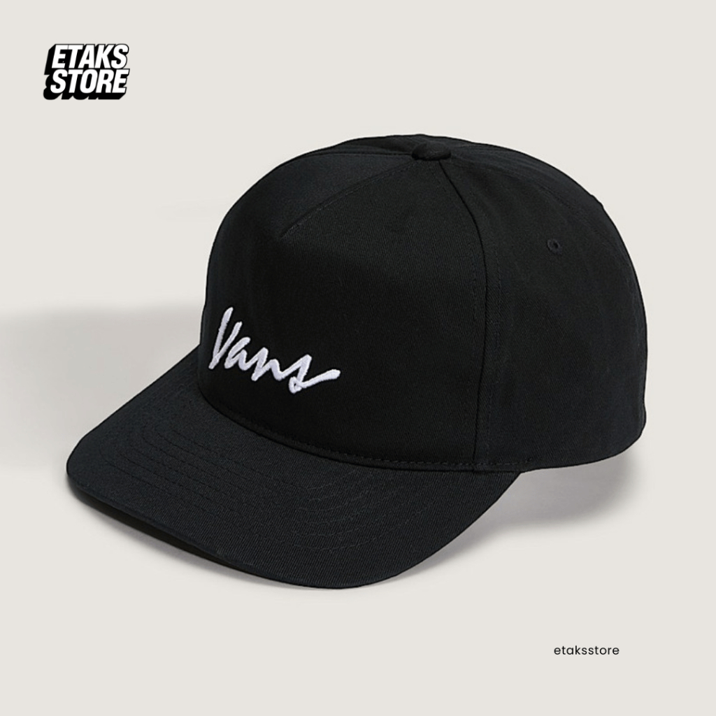 Topi Vans Classic Script Snapback Hat Black | Snapback Hat Cap Trucker | Navya GMG | Original Resmi