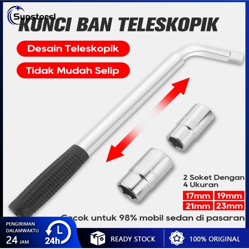 Kunci Roda Ban Mobil L Serbaguna Tarik Panjang Pendek Ukuran Baut 17-19 21-23mm