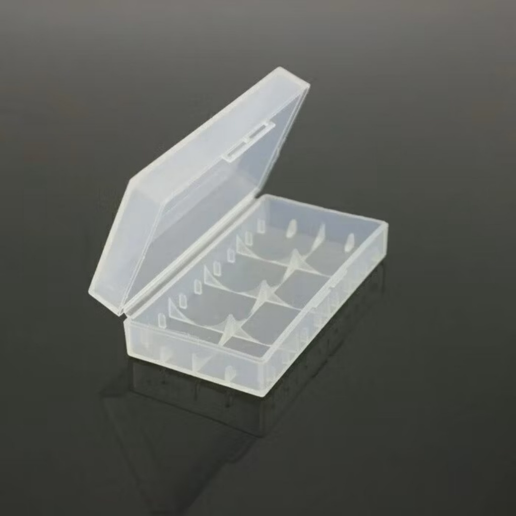 Case Baterai 18650/21700 2 Slot Kotak Baterai Transparan / Case Baterai