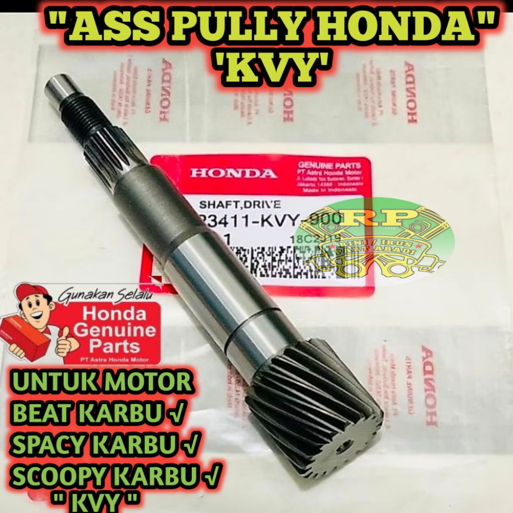 ASS PULLY HONDA BEAT KARBU, SPACY KARBU ,SCOOPY KARBU, AS PULLY ORIGINAL BEAT KARBU, KODE KVY