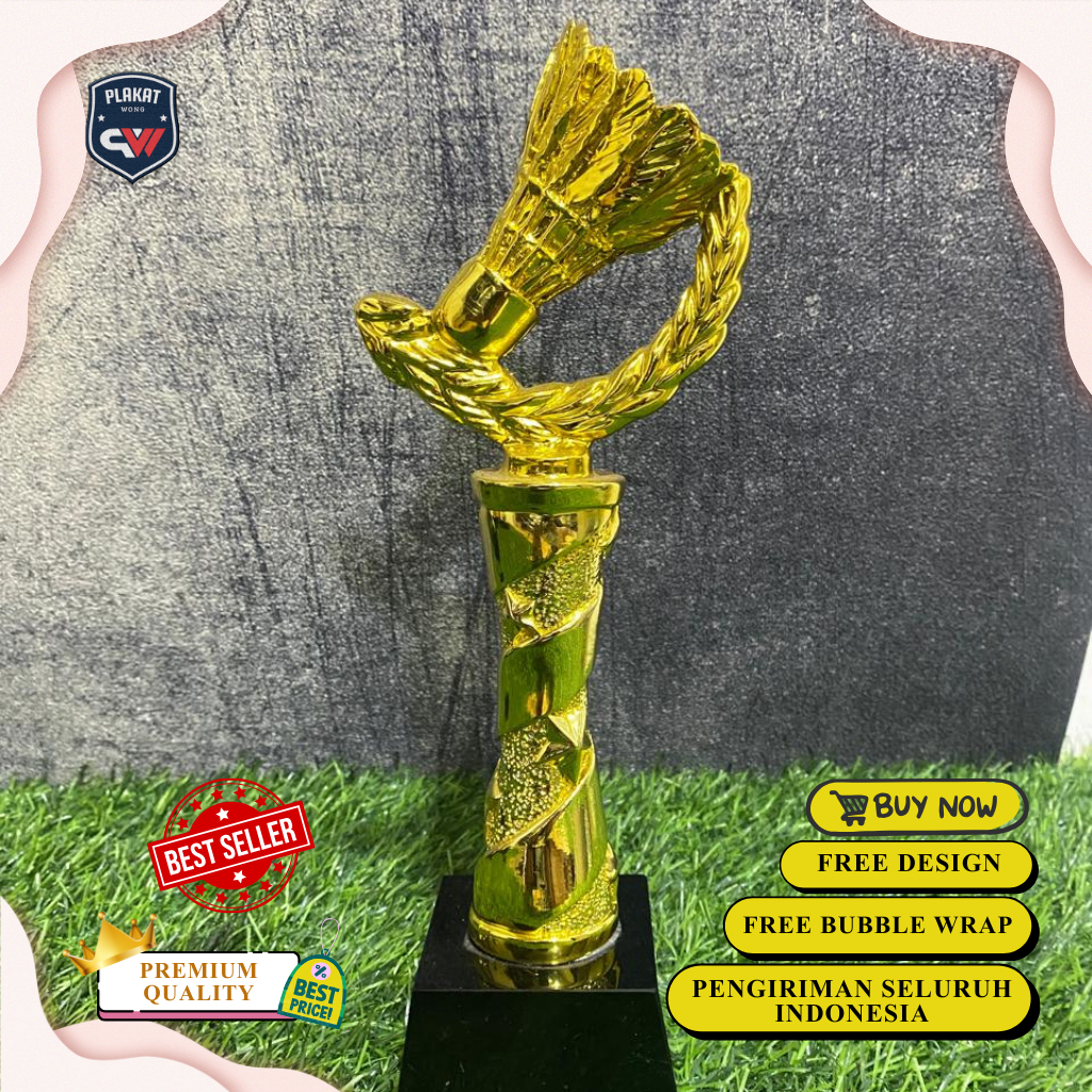 Trophy Badminton, Trophy Bulu Tangkis, Piala Badminton, Piala Bulu Tangkis, Tropi Resin
