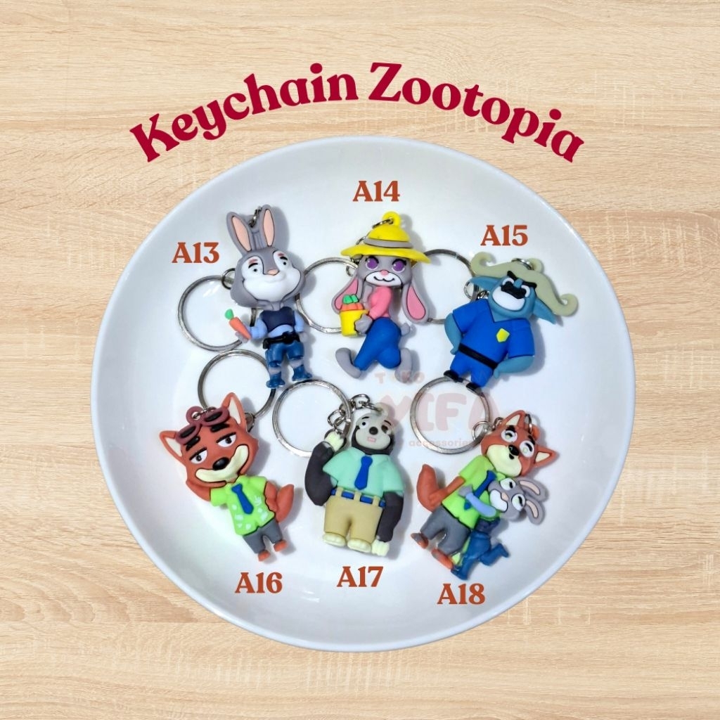 Keychain Zootopia Gantungan Kunci