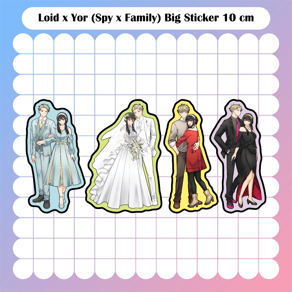 Loid x Yor (Spy x Family) Unofficial Big Sticker 10 cm Fanmade Fanmerch