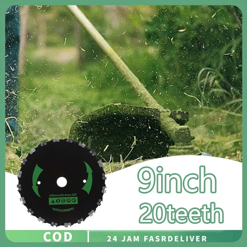 9inch Mata Mesin Rumput Bulat Baja Mangan Mata Piso Potong Rumput Bulat Tahan Aus Mata Piso Potong R