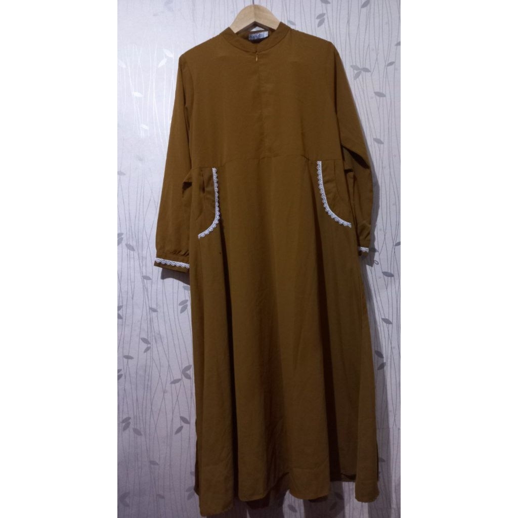 gamis busui mustard kuning kunyit nanabi collection