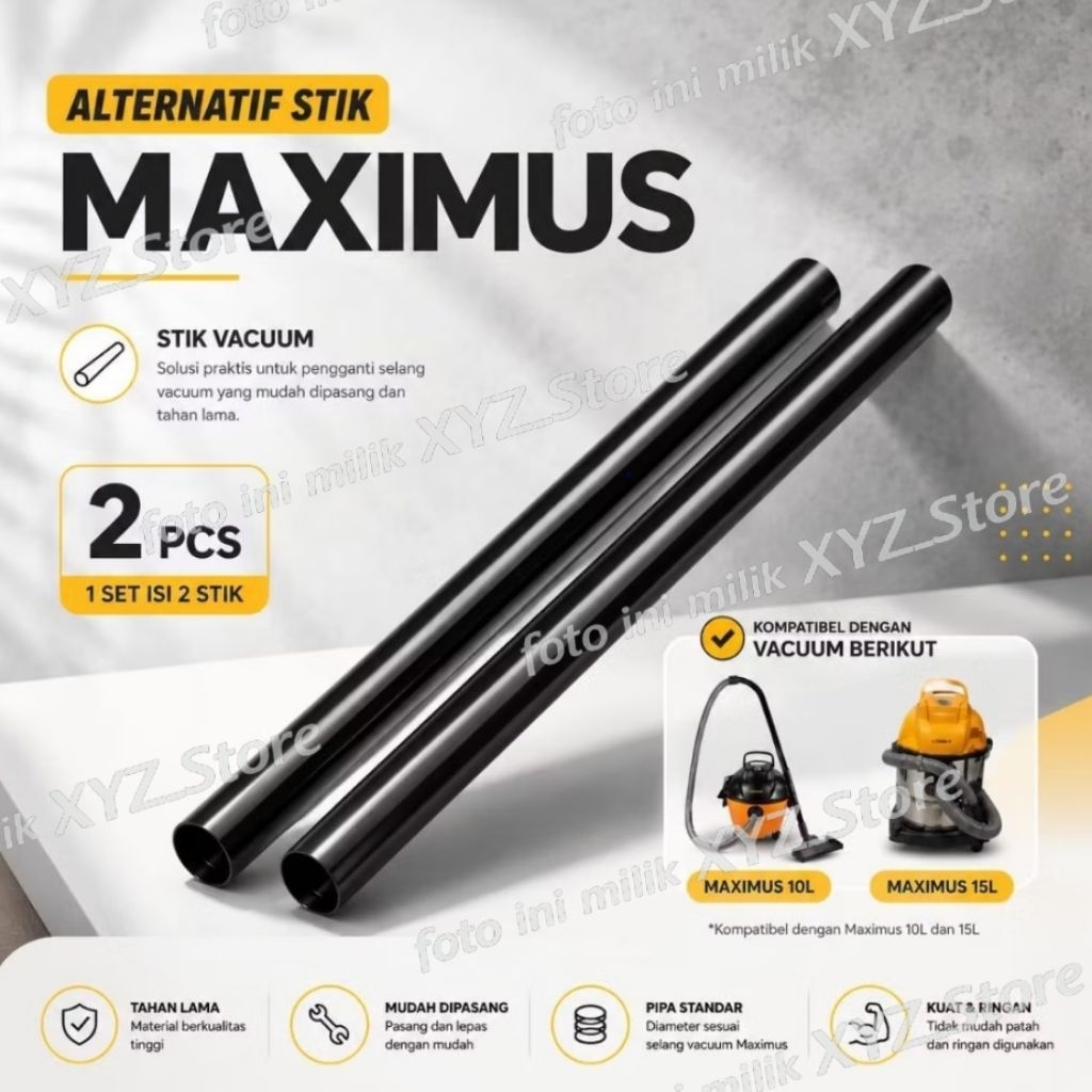 ALTERNATIF STIK VACUUM MAXIMUS 10L & 15L . COCOK UNTUK STIK VACUUM WET & DRY MAXIMUS 15L . VACUUM MA