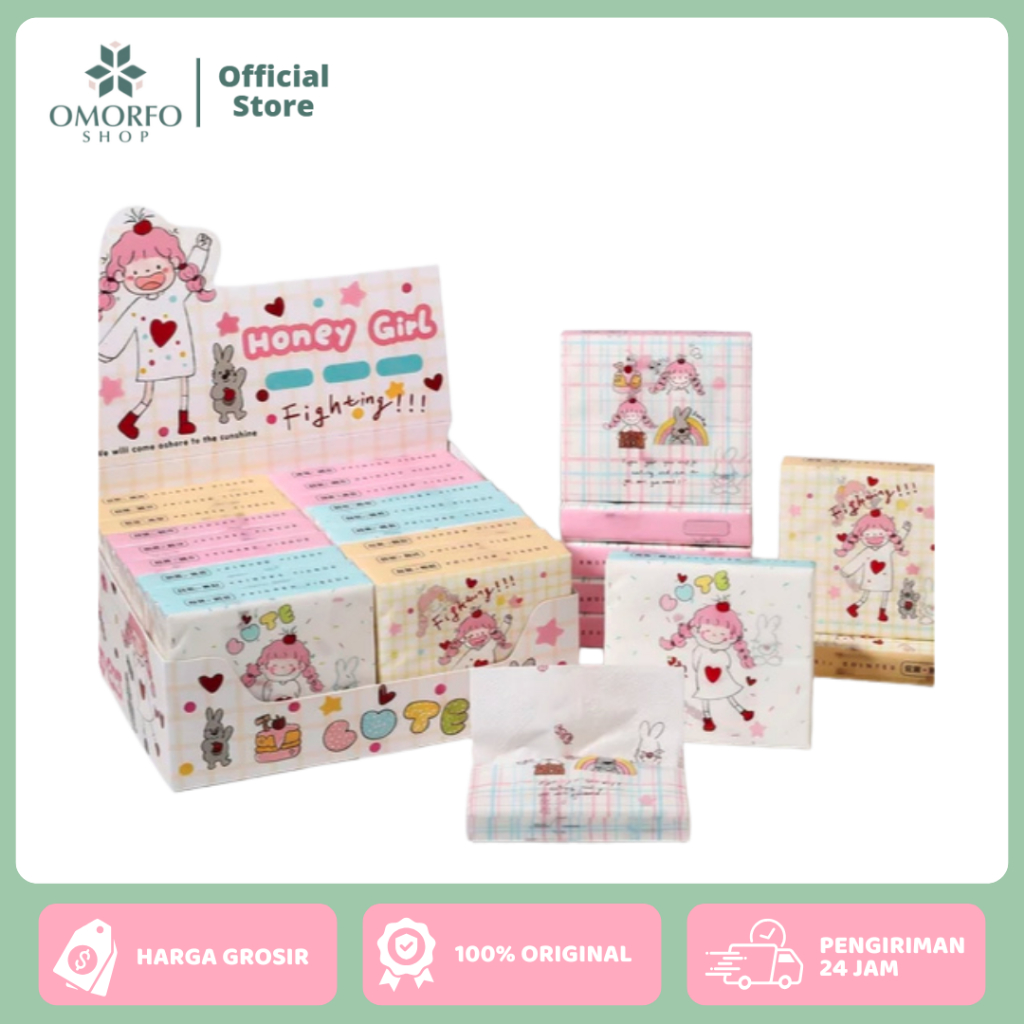[Omorfo] Tissue honey girl | Tissue Pocket | Tissue Saku Imut | Tissue Poket/Saku Mini