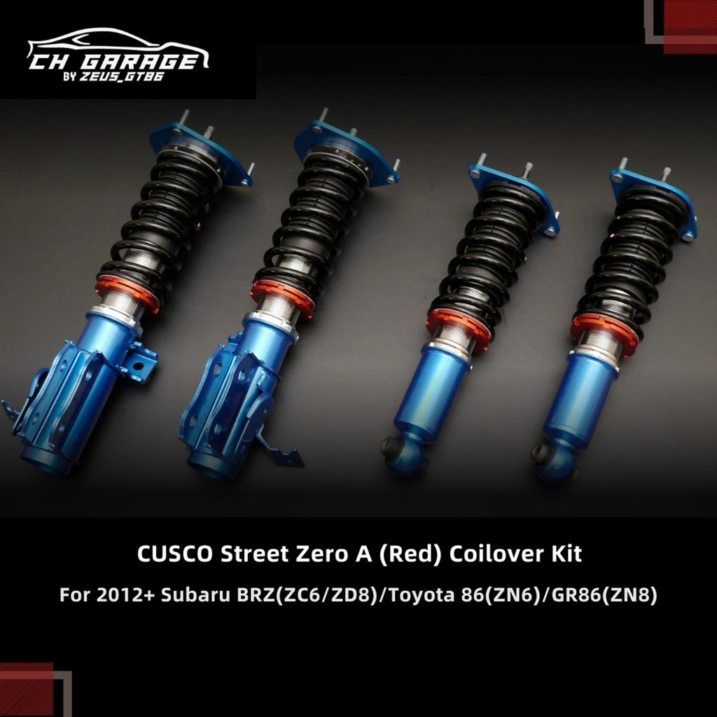 CUSCO Japan Street Zero A Red Coilover Kit 100% D69 Toyota 86 GR86 Subaru BRZ ZN6 ZC6 ZN8 ZD8 FT GT 