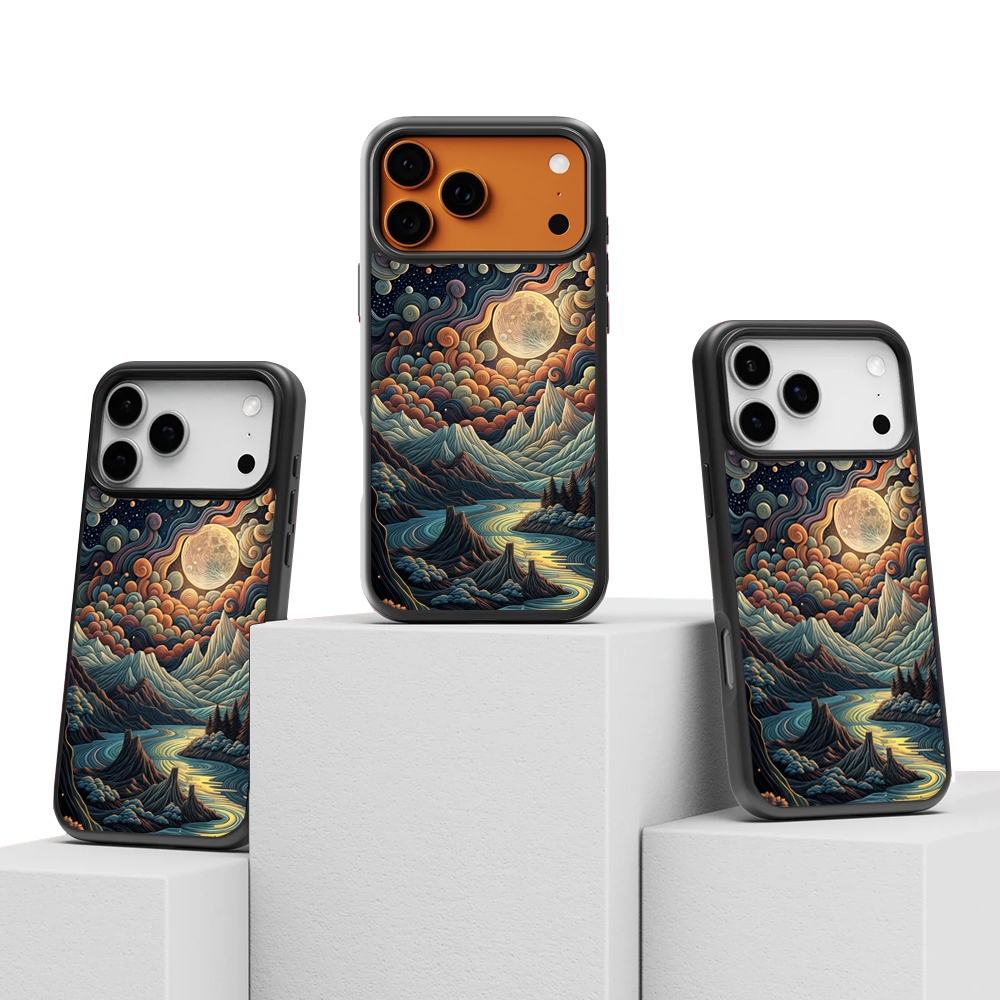 Hybrid Case Casing iPhone 17 16 15 14 13 12 11 Pro Max Plus Air Mini XR SE Premium Van Gogh Art