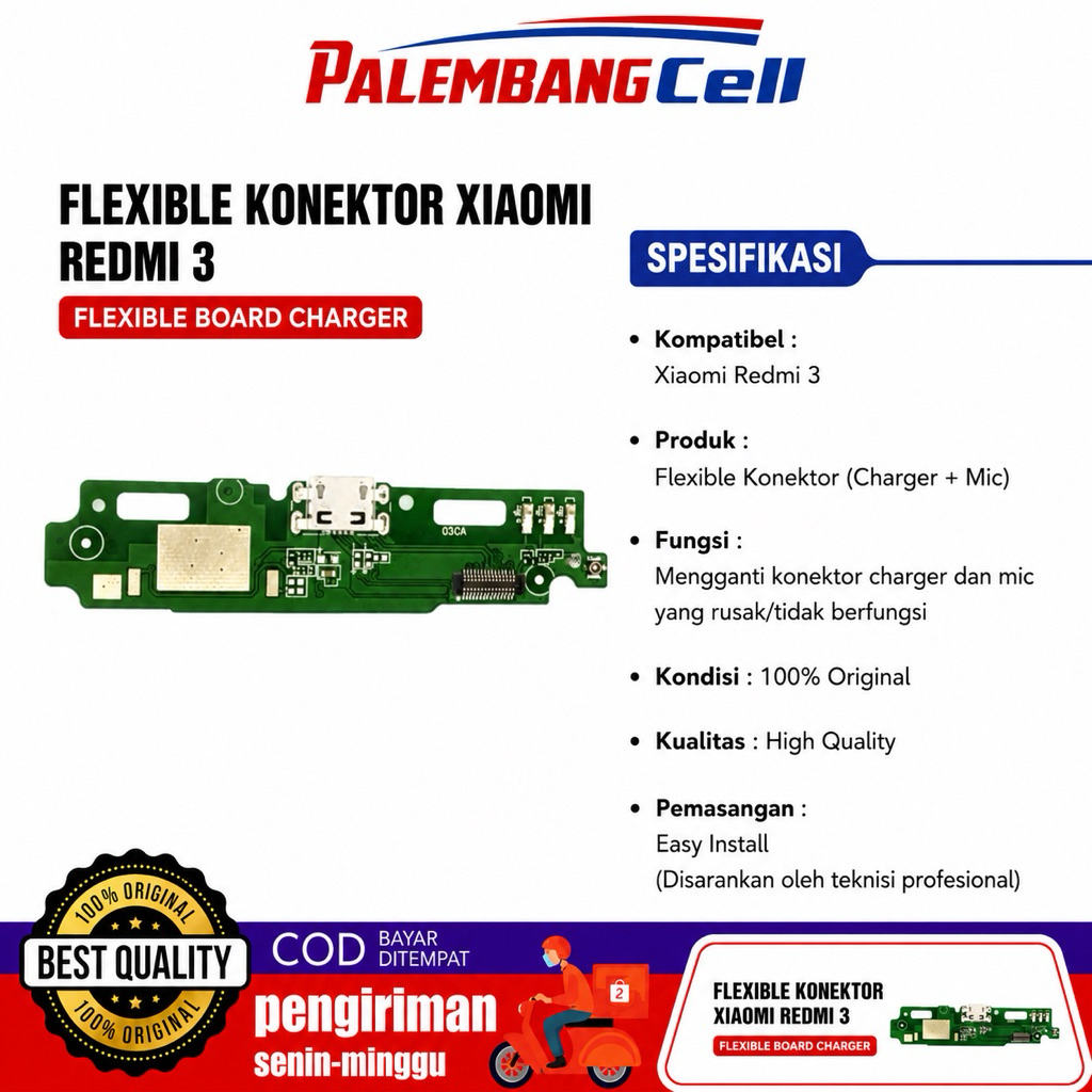 FLEXIBLE KONEKTOR CAS XIAOMI REDMI 3