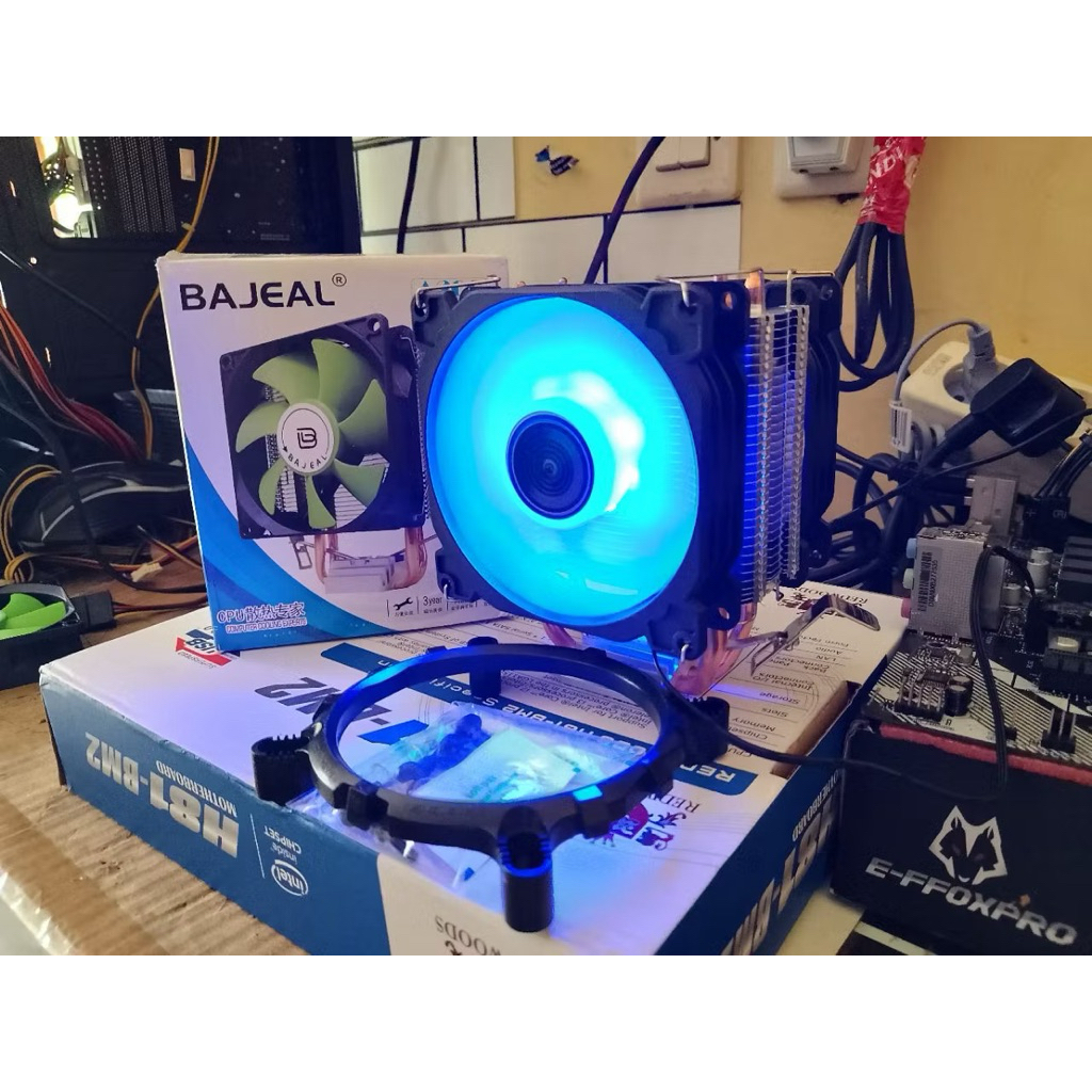 HSF FAN RGB DOUBLE 2XFAN RGB MODEL TOWER UNTUK AMD+INTEL