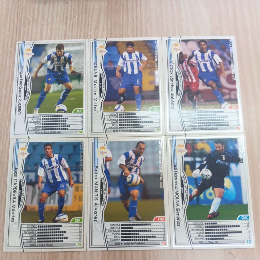 kartu bola panini wccf 2004/2005 Deportivo la Coruna