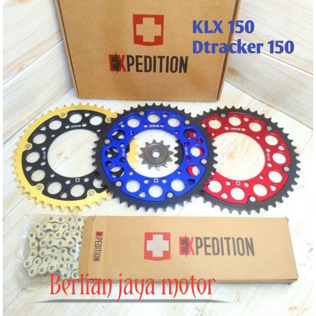 Gear gir set 520 buat motor klx 150/D tracker 150 Expedition model roz