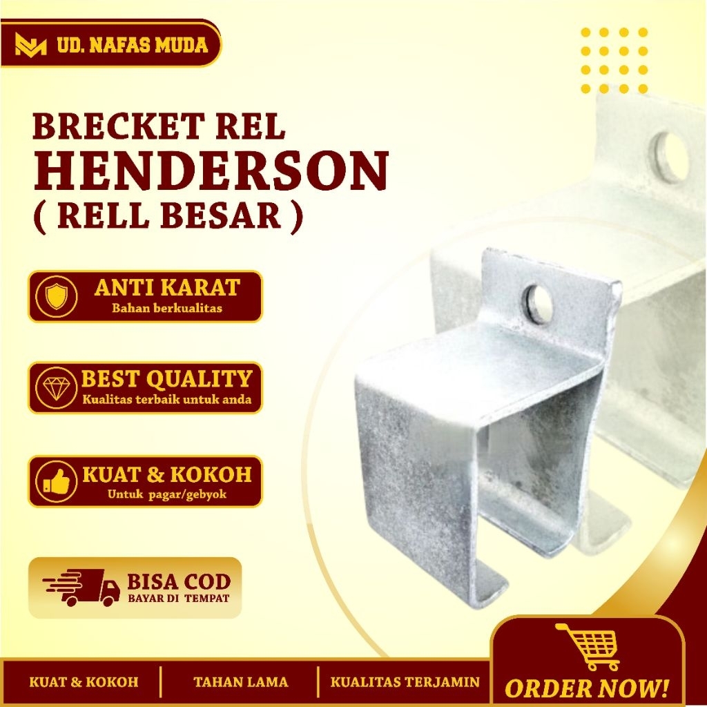Brecket Rel Atas Henderson | Breket Rell Henderson Besar