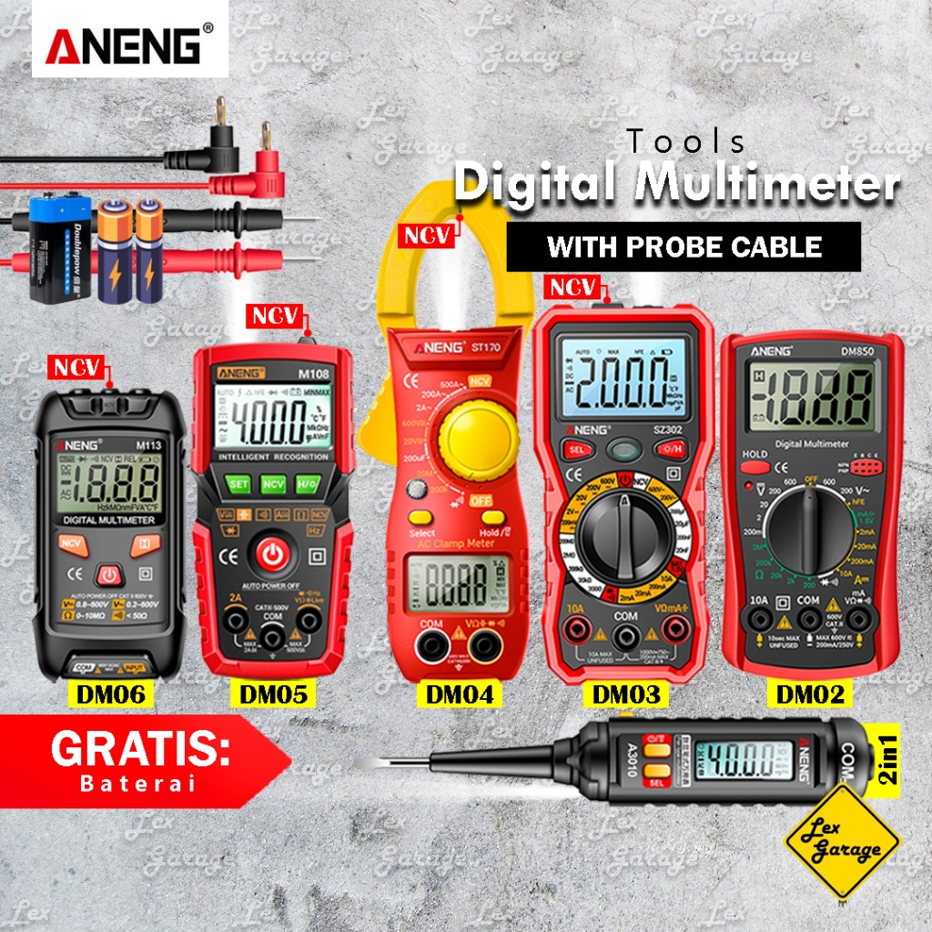 Multimeter Avometer Multitester Digital Tang Ampere Digital ANENG