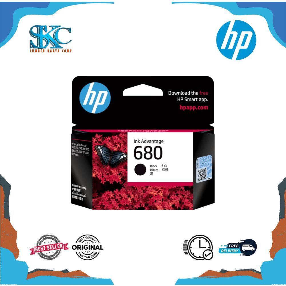 Tinta Cartridge Hp 680 Black [ Hitam ] Original 2135