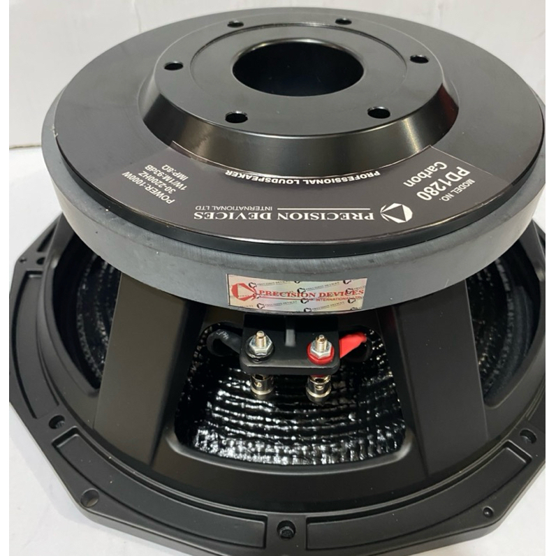 SPEAKER CARBON 12 inch / PD.1280 VC 4inch  DAUN CARBON TEBAL / CARBON MERAH SUB-BASS