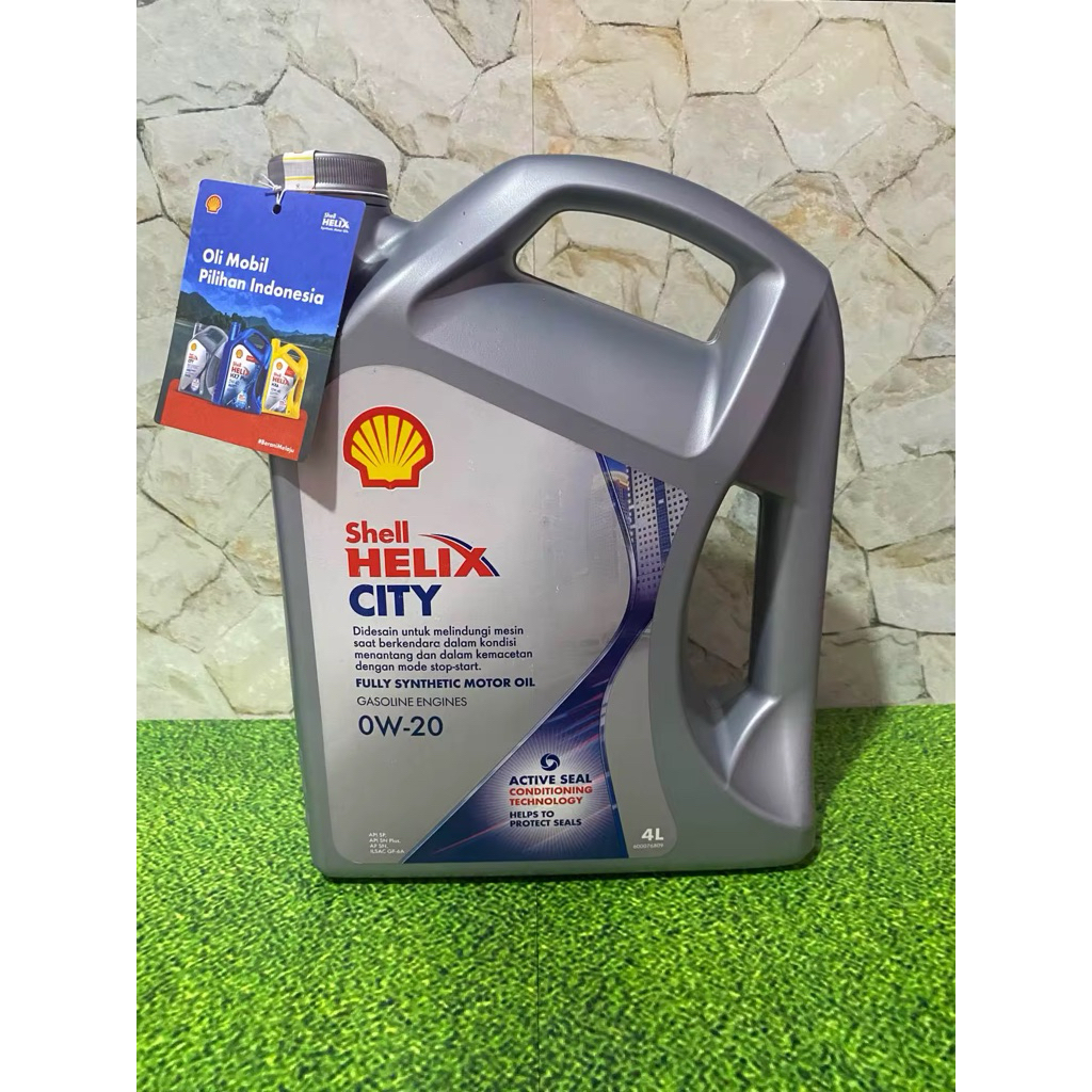Oli Mesin Shell Helix City 0W-20 (4L) original / oli mobil shell helix hx city 0w20 0w 20 4 liter