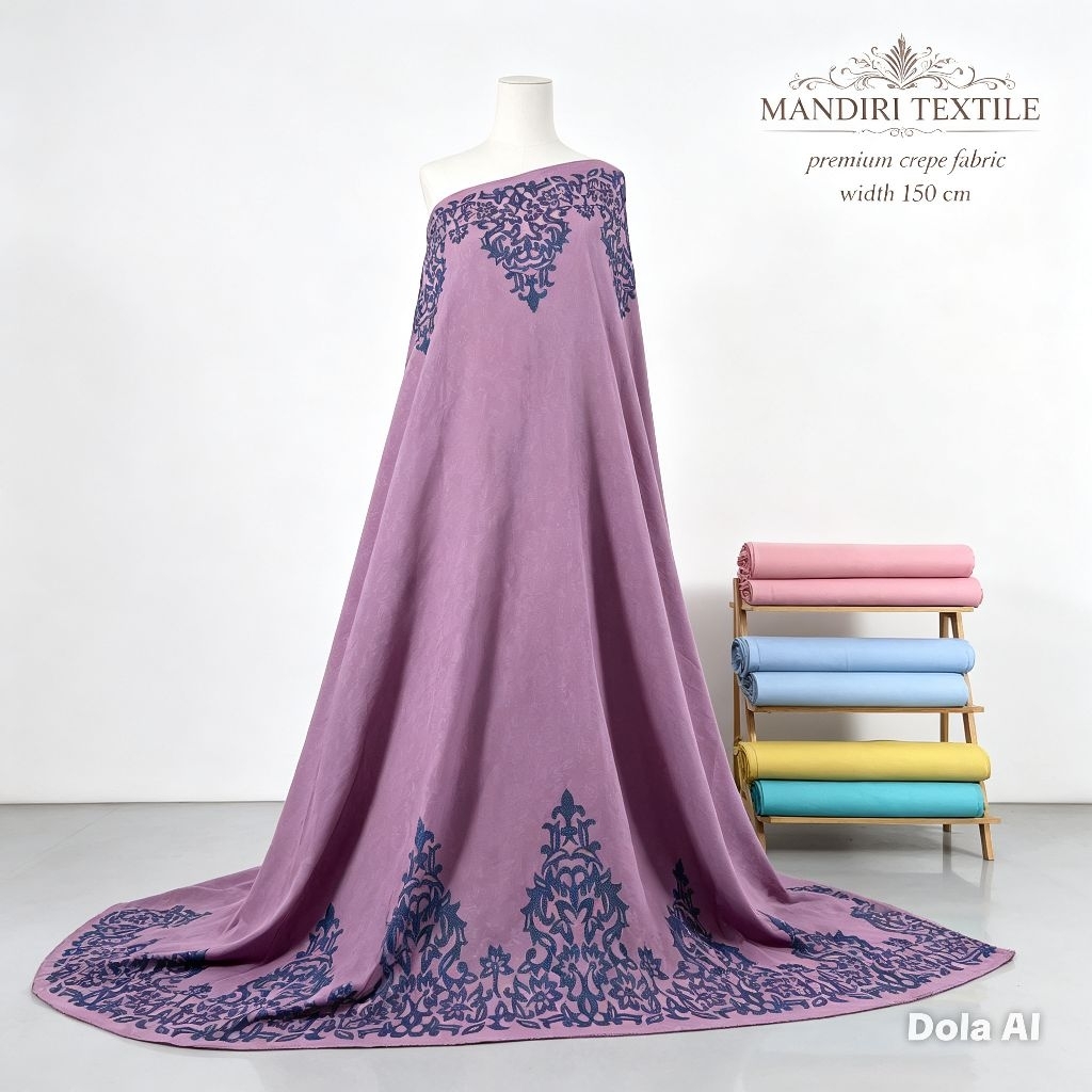 Kain Crepe Embos Motif Sultan - Kain Crepe Embos Motif - Harga Tertera 0,5 Meter