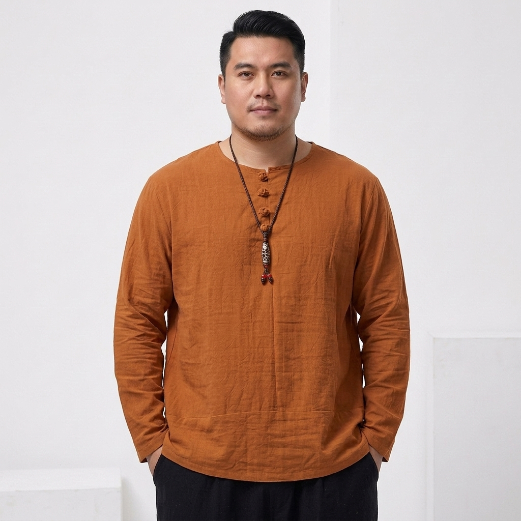 Baju Muslim Pria Big Size Katun Sigaret Elegan Modern